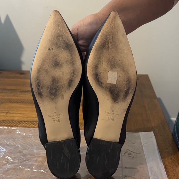 Kate Spade Black Quilted Heart Mules - Picture 10 of 11